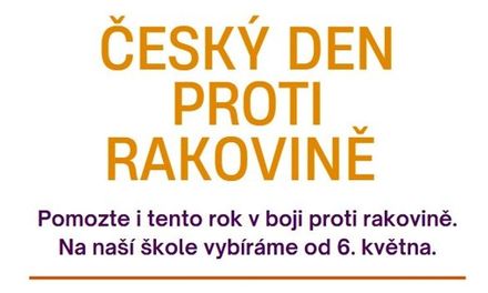 26. ročník Českého dne proti rakovině i na naší škole