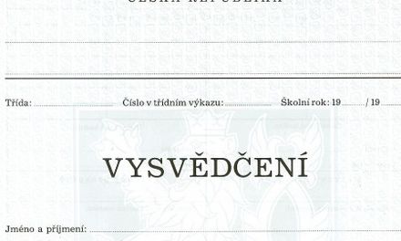 Vydání vysvědčení